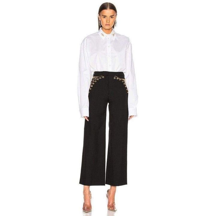 Beetle Embellished Cotton Poplin Shirt