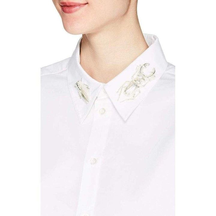 Beetle Embellished Cotton Poplin Shirt