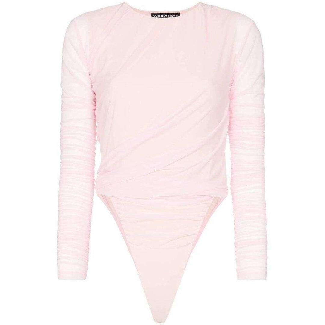 Y/Project-Cut Out Hip Long Sleeved Bodysuit - Runway Catalog