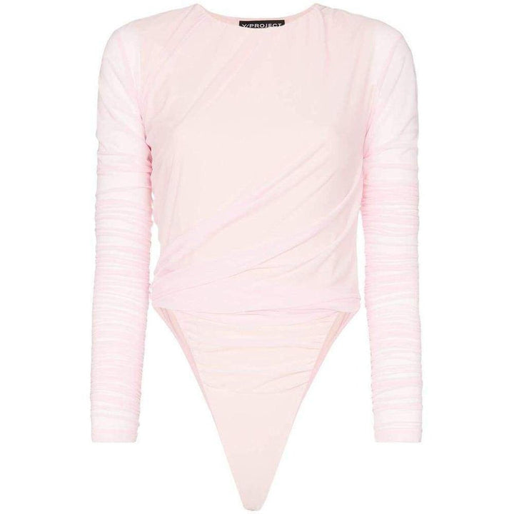 Y/Project-Cut Out Hip Long Sleeved Bodysuit - Runway Catalog