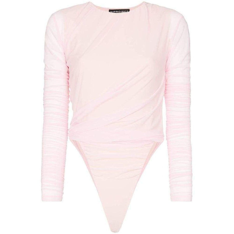 Y/Project-Cut Out Hip Long Sleeved Bodysuit - Runway Catalog