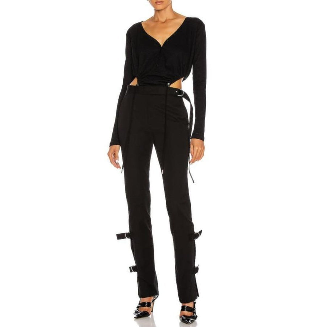 Stretch Cotton Toggle-tie Bodysuit