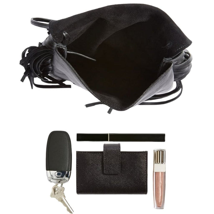 Anita Fringe Leather Crossbody Bag