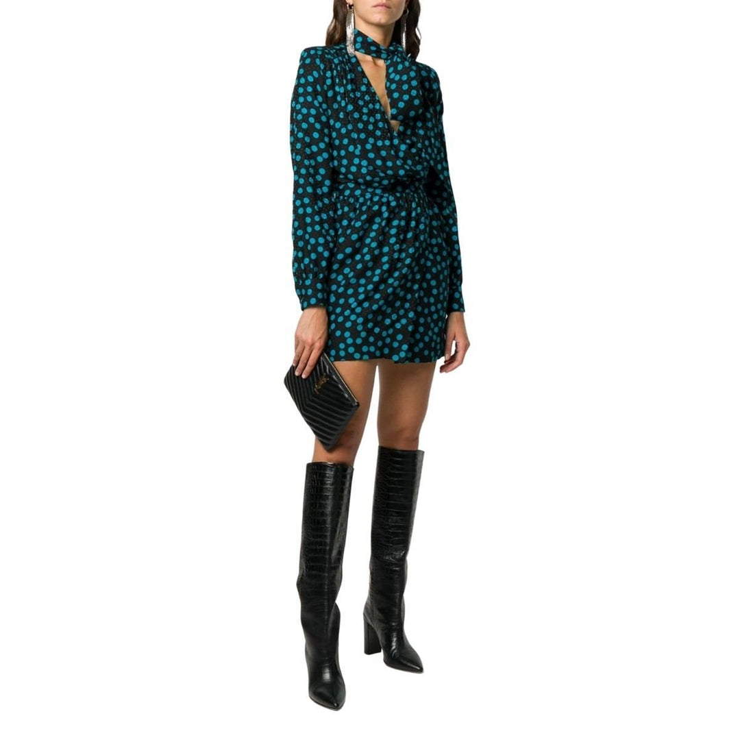 Double Polka Dot V-neck Dress