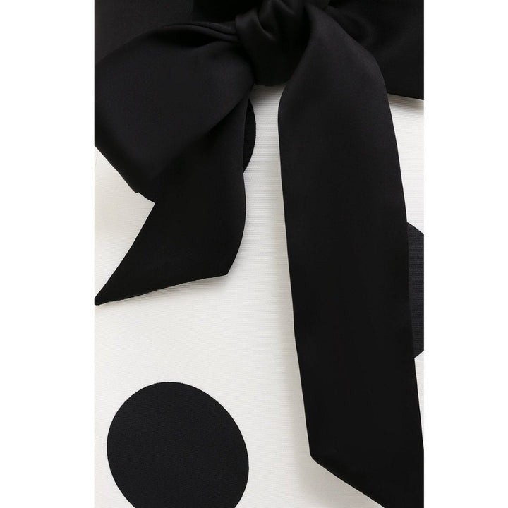 High Waist Polka Dot Silk Twill Skirt