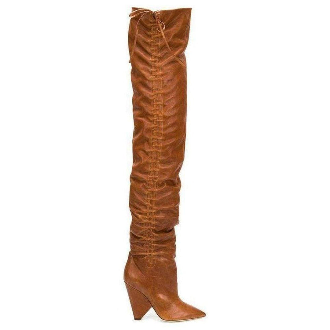 Niki 105 Leather Thigh High Boots