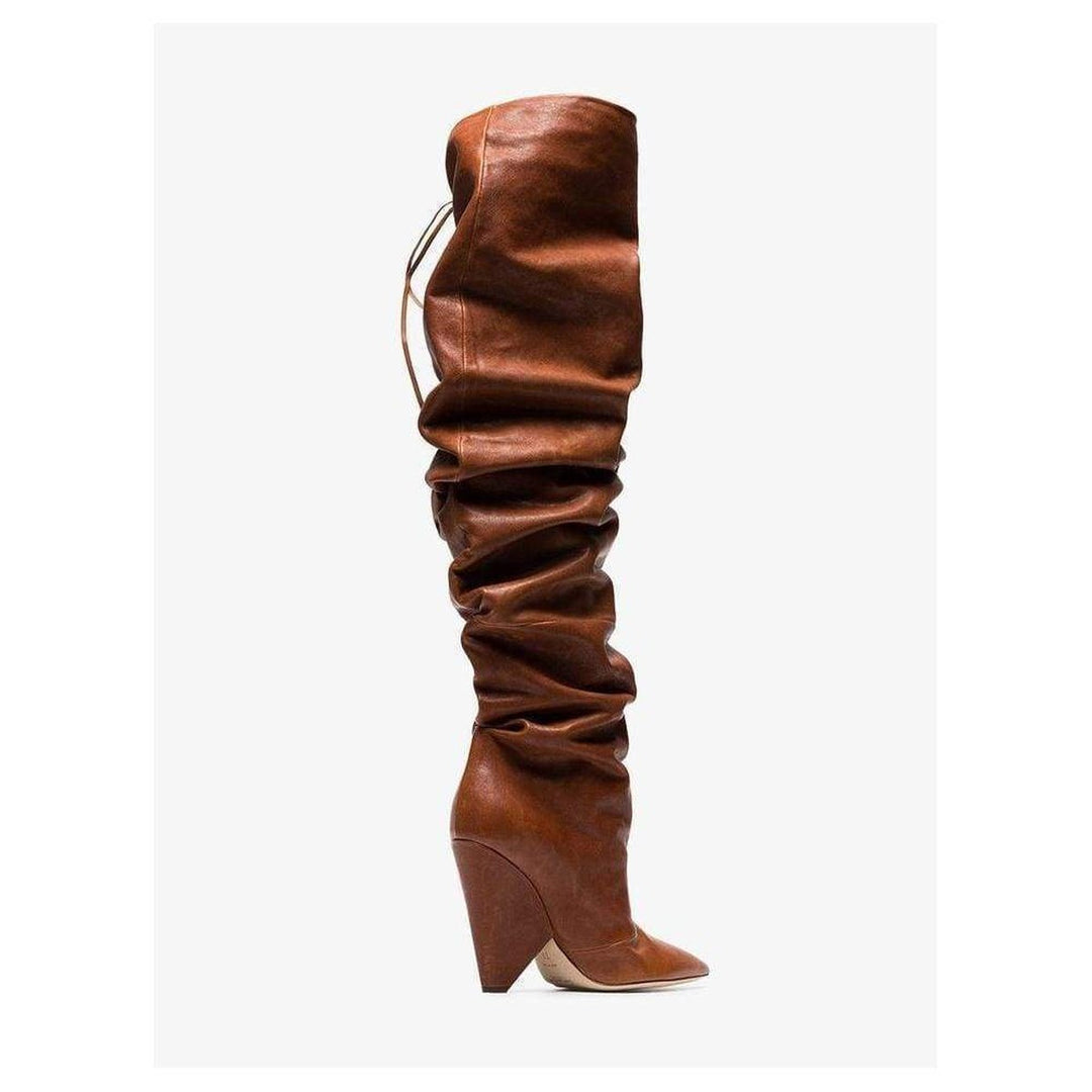 Niki 105 Leather Thigh High Boots