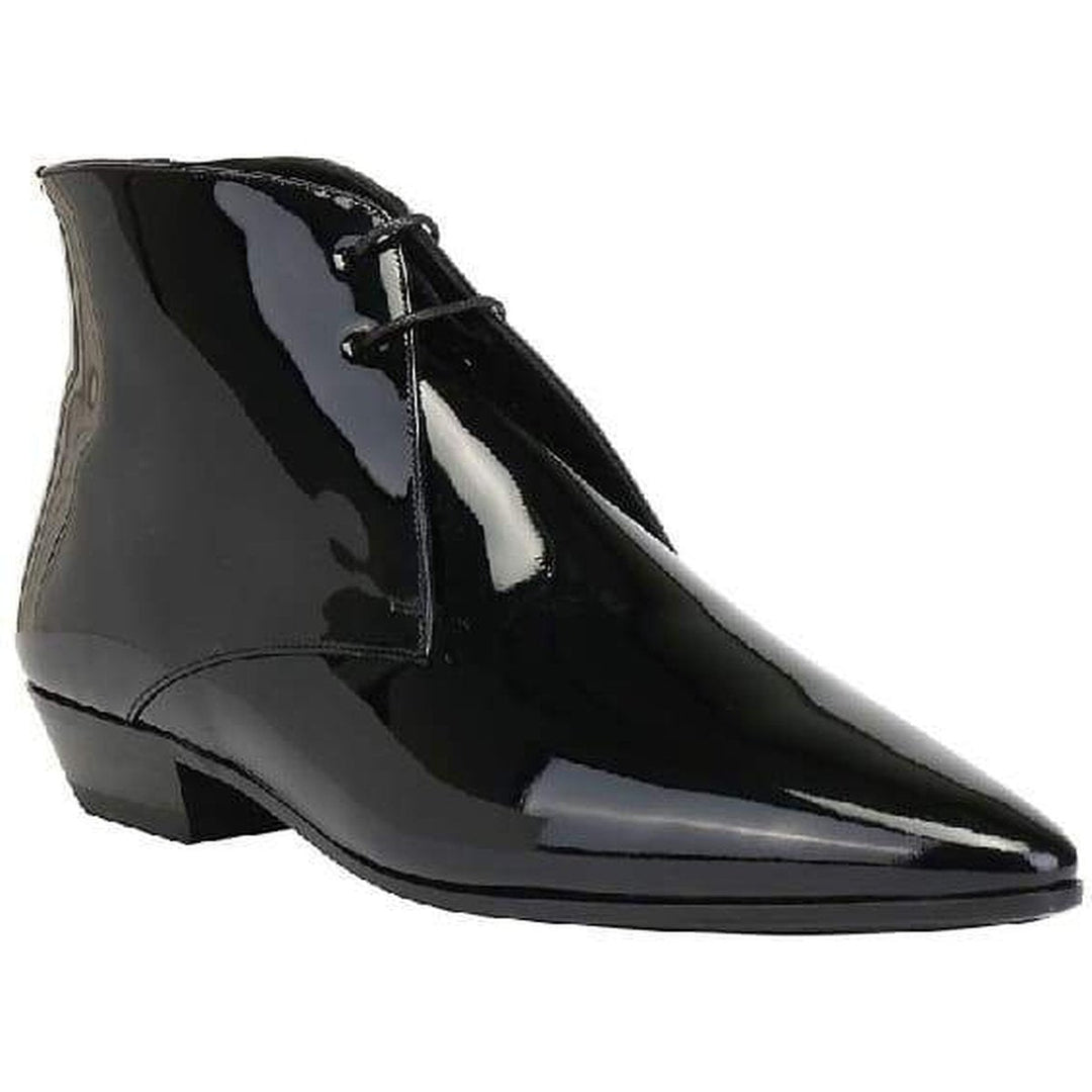 Yves Saint Laurent-Pathen Leather Ankle Boots - Runway Catalog