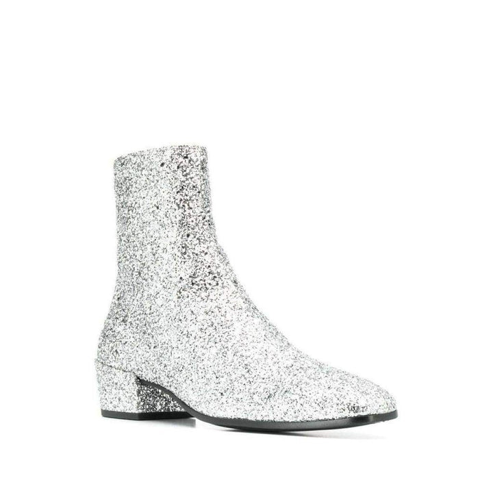 SIlver Glittler Ankle Boots