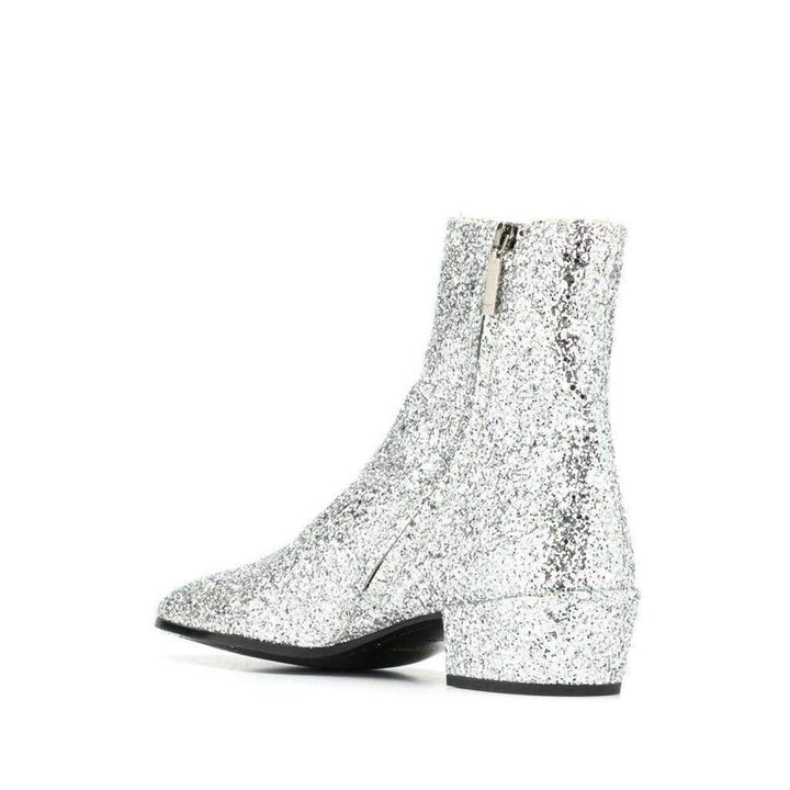 SIlver Glittler Ankle Boots