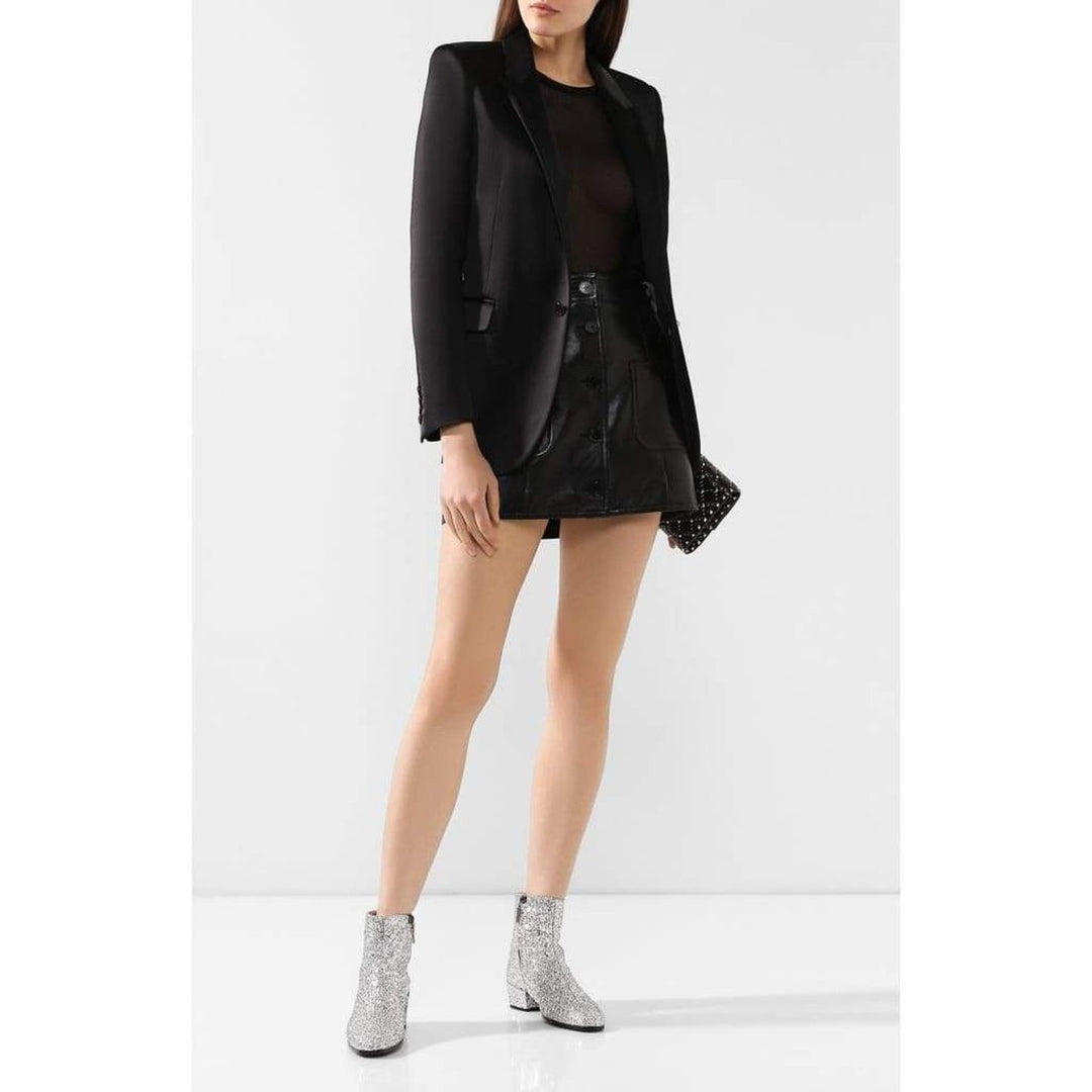 SIlver Glittler Ankle Boots