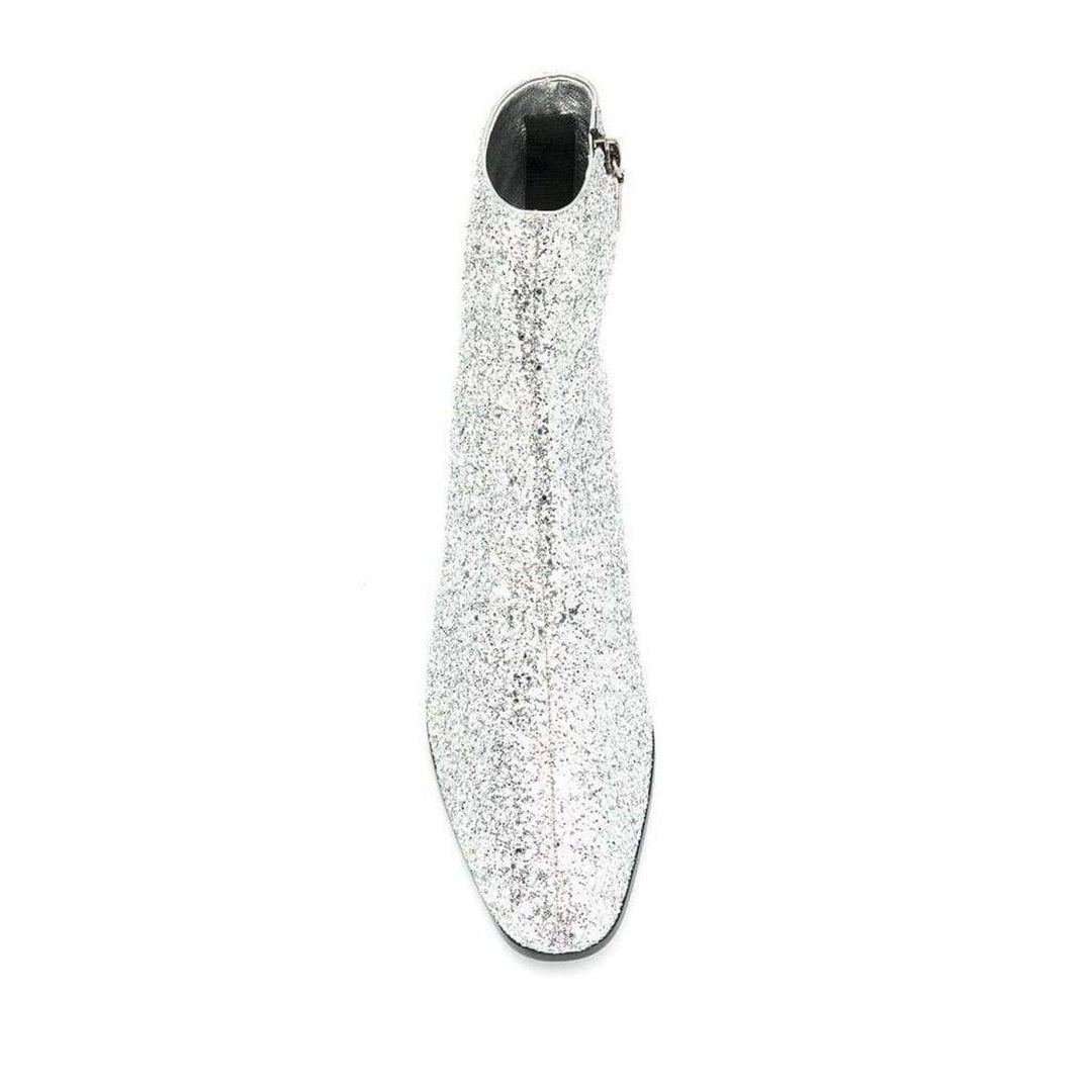 SIlver Glittler Ankle Boots