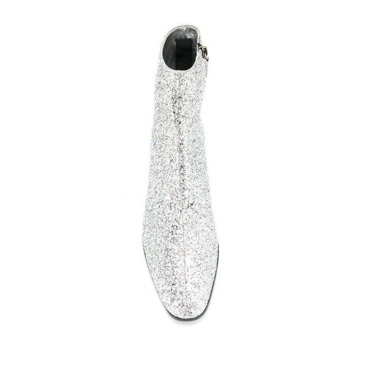 SIlver Glittler Ankle Boots