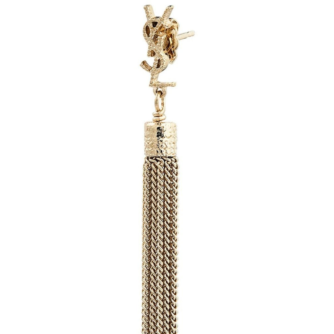 YSL Monogram Chain Drop Earrings