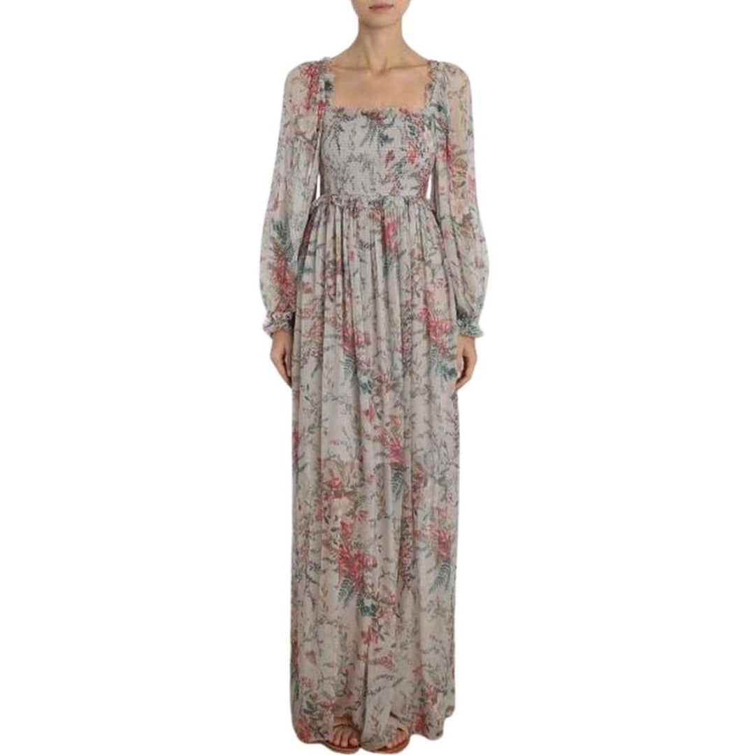 Bayou Shirred Long Dress