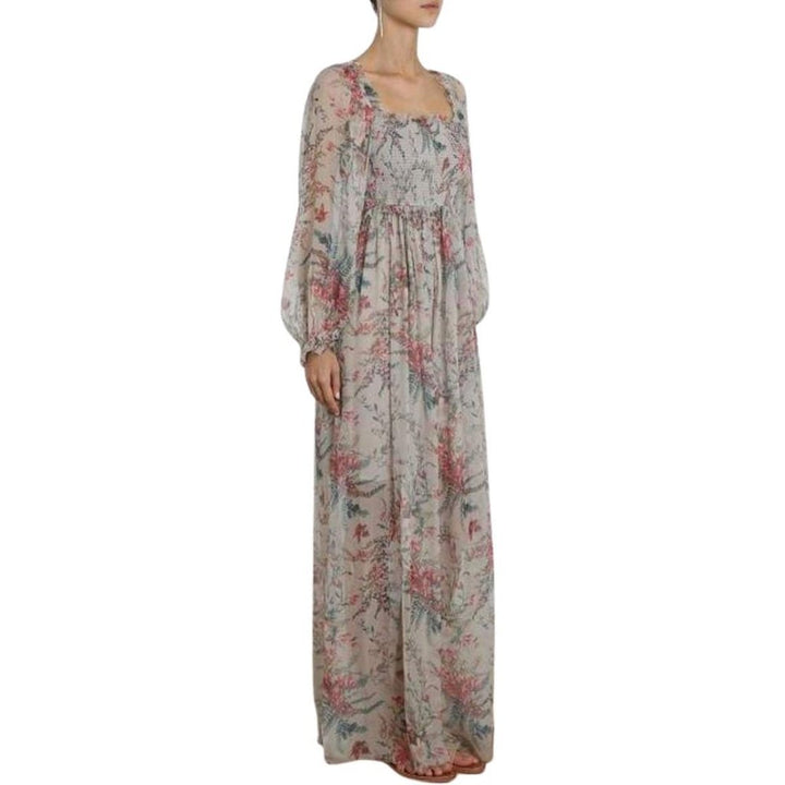 Bayou Shirred Long Dress