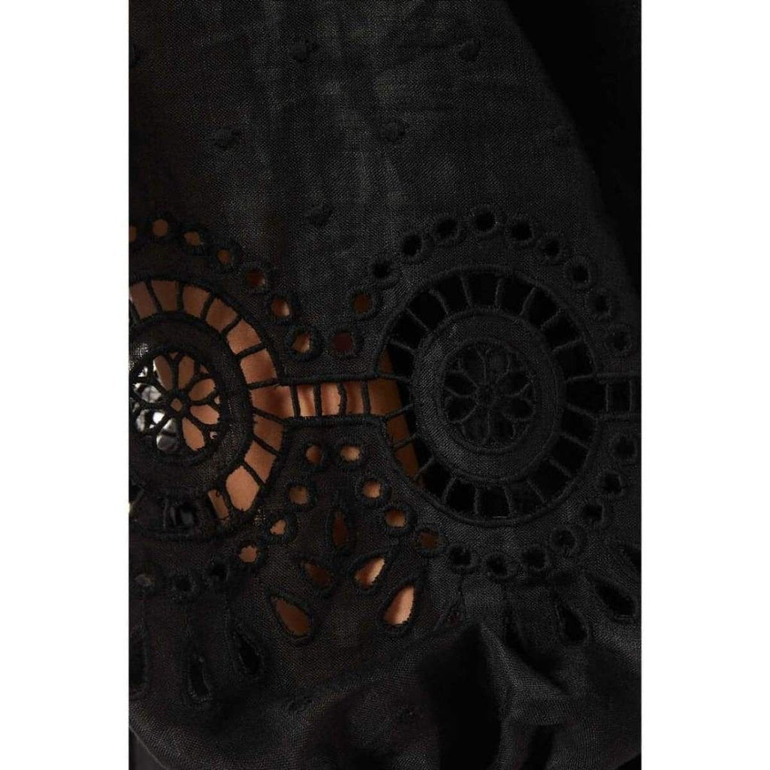 Bellitude Linen Scallop Mini Dress