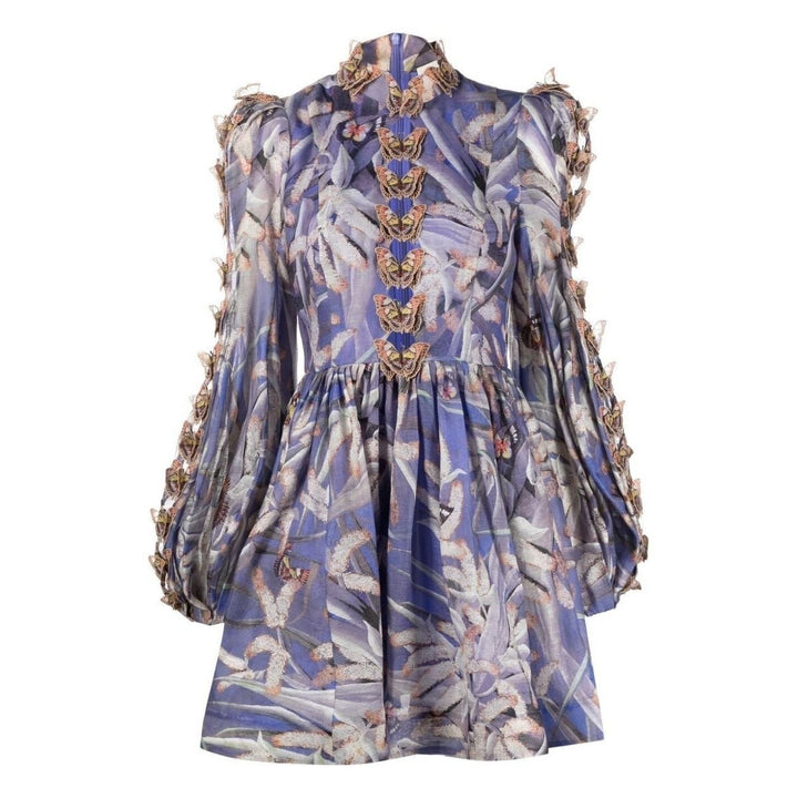 Zimmermann-Butterfly-Appliqué Cotton Dress - Runway Catalog