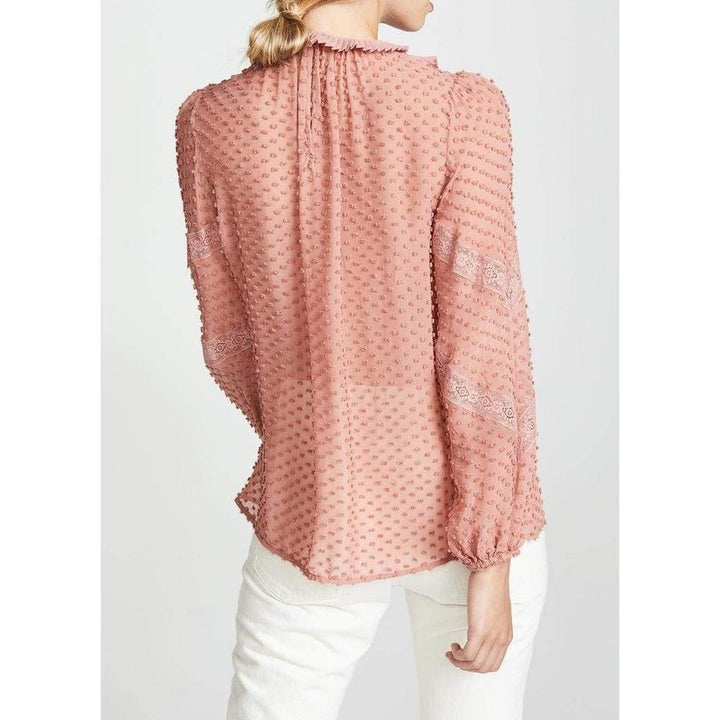 Unbridled Spliced Silk Blouse