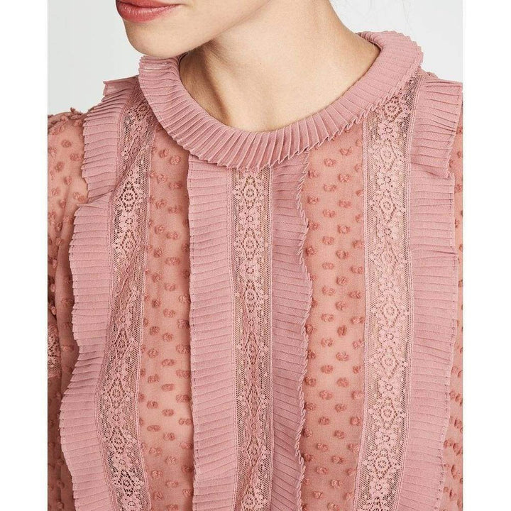 Unbridled Spliced Silk Blouse