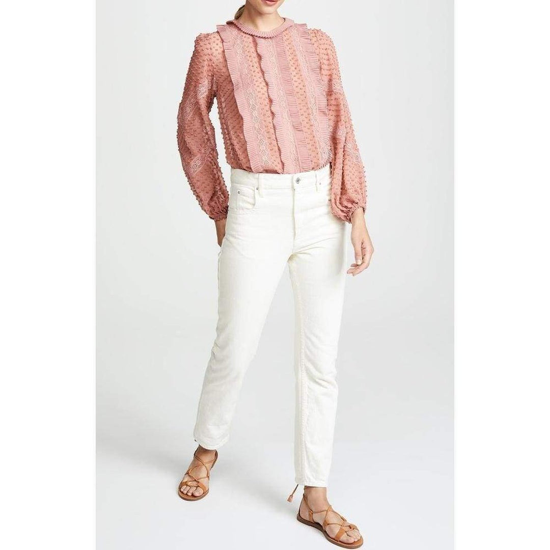 Unbridled Spliced Silk Blouse