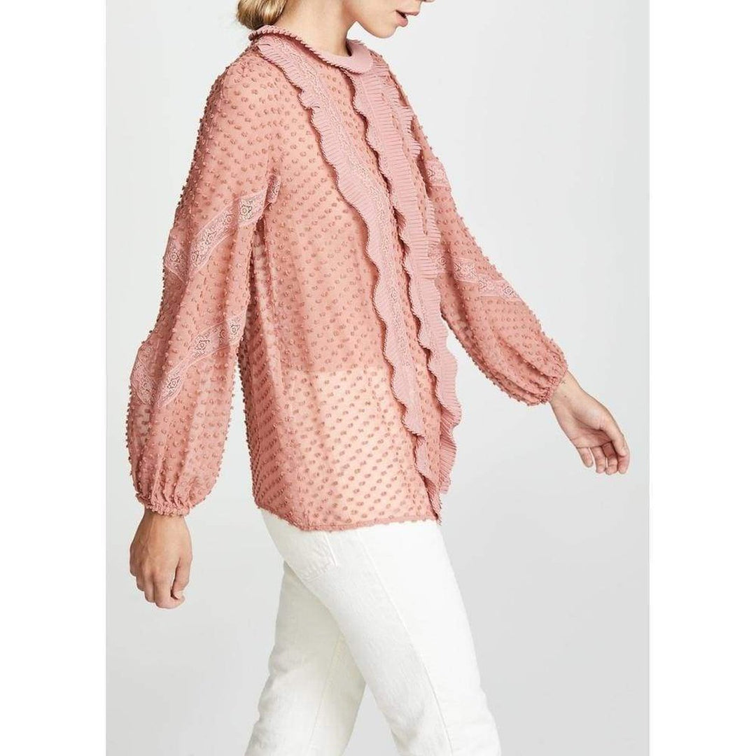 Unbridled Spliced Silk Blouse