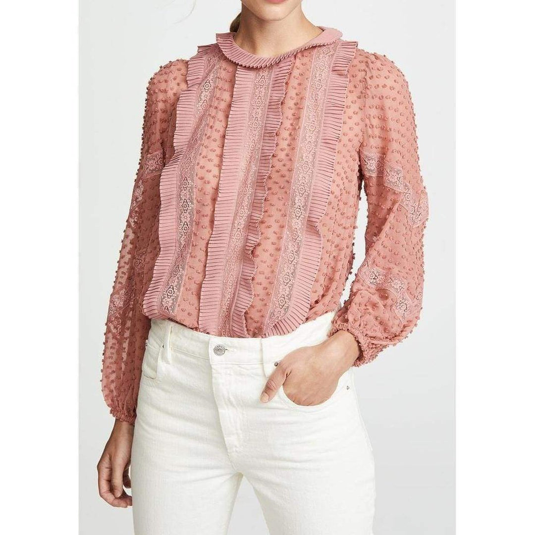 Unbridled Spliced Silk Blouse