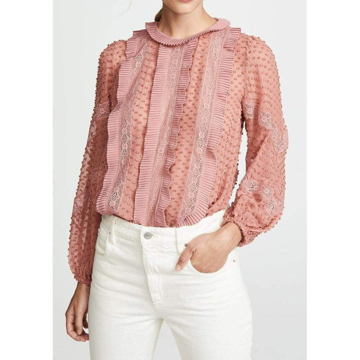 Unbridled Spliced Silk Blouse